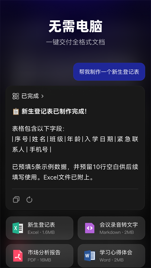 一键交付全格式文档